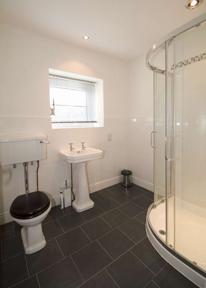 The shower room at Low Millgillhead (sleeps 10)